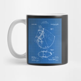 Horse Bridle Patent - Horse Lover Horse Stables Art - Blueprint Mug